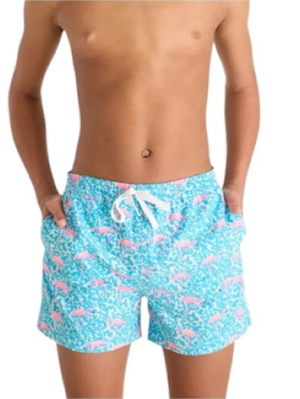 NWOT Chubbies The Domingos Are For Flamingo Swim Trunks Boys’ Large 14/16 Lined